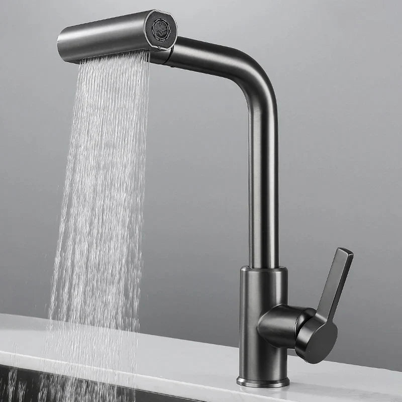 Afralia™ Pull Out Kitchen Faucet with 4 Modes Stream Sprayer, Deck Mounted Mixer