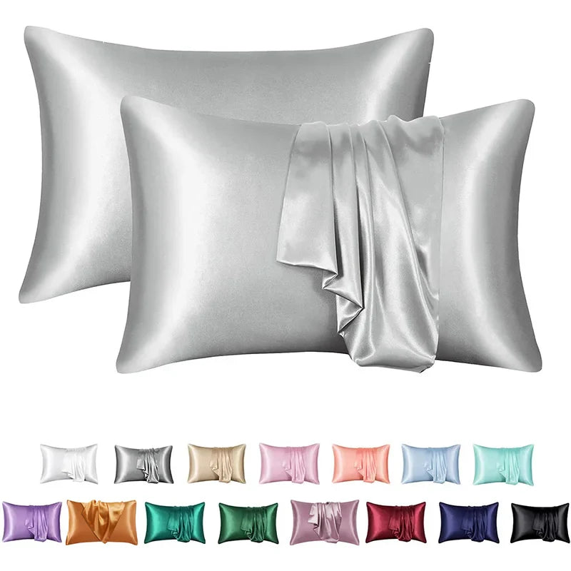 Afralia™ Silky Satin Pillowcase: Soft, Comfortable, High-End Solid King Queen Pillow Cover