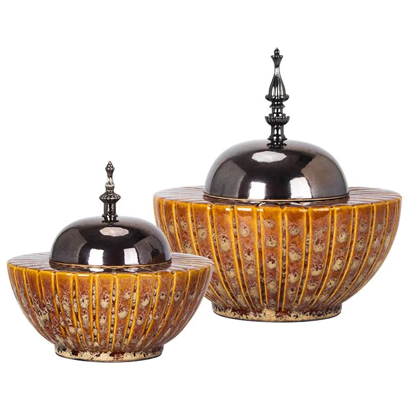 Afralia™ Ceramic General's Jar Porcelain Vase Home Decor Accessory