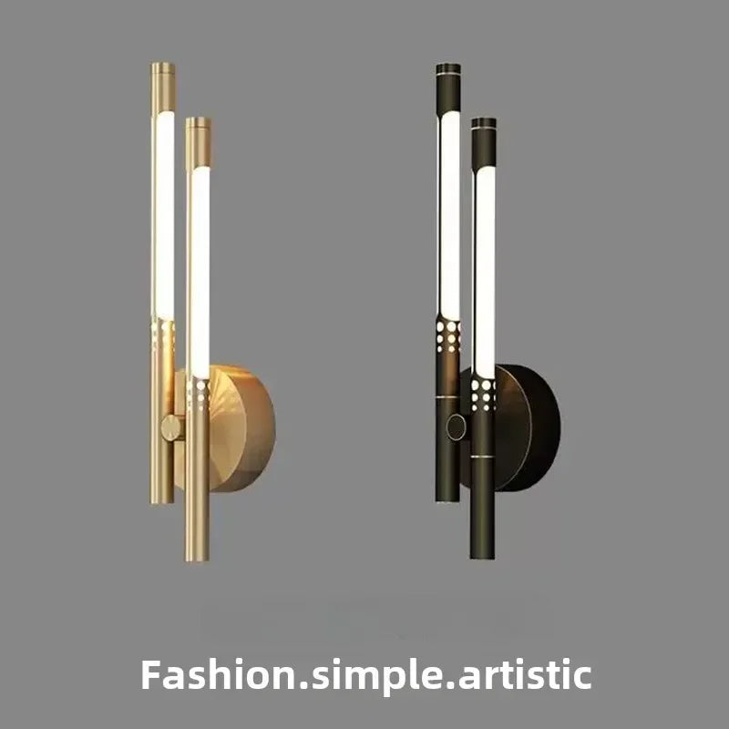 Afralia™ Nordic Copper Sconce LED Wall Lamp for Vintage Bedroom Decor