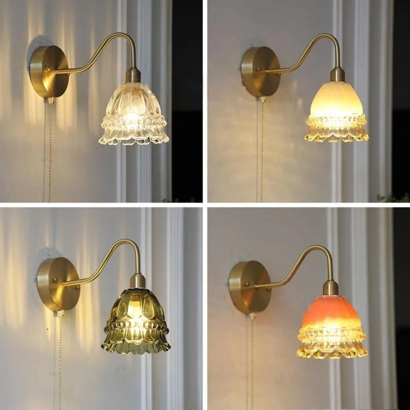 Afralia™ LED Jellyfish Wall Lamp: Modern Nordic Design, with Pull Chain Switch