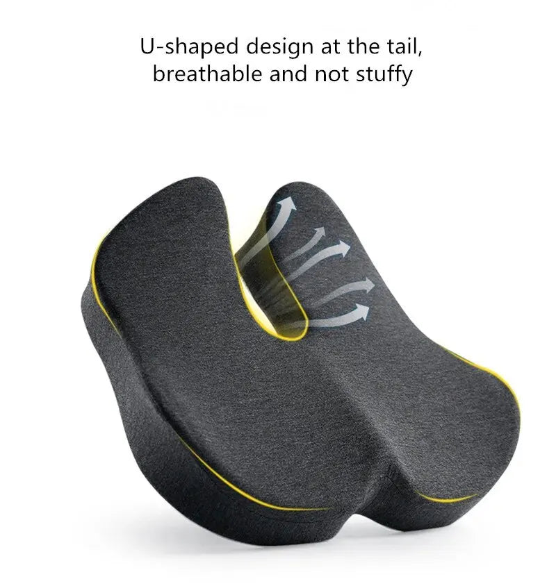 Afralia™ Rebound Memory Foam Orthopedic Office Chair Cushion for Women with Beautiful Buttocks Support