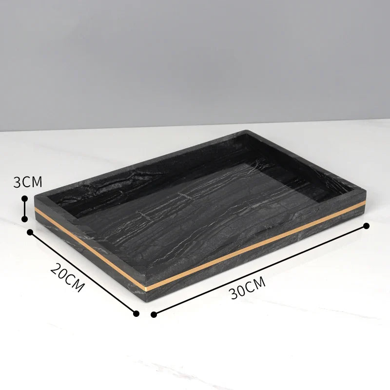 Afralia™ Black Marble Bathroom Accessories Set