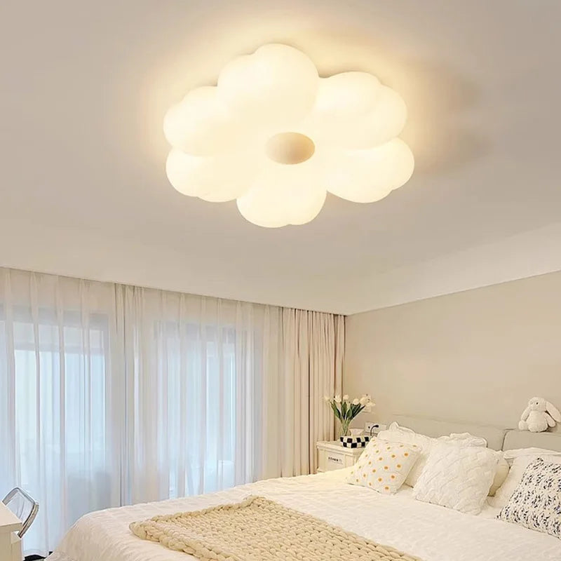 Afralia™ Cloud LED Ceiling Light in Minimalist White Iron Design for Home Decor