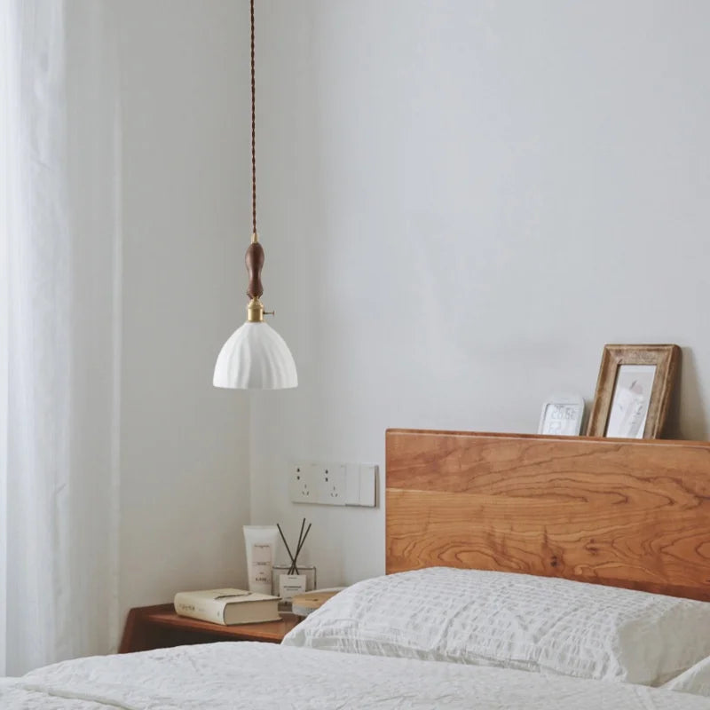 Afralia™ Ceramic LED Hanging Pendant Light - Modern Nordic Design for Home Decor