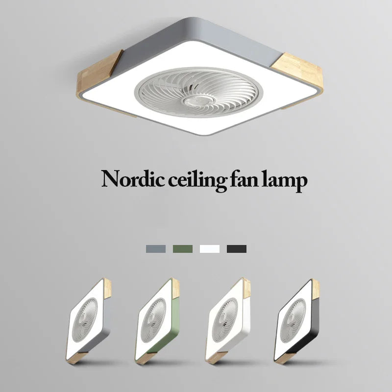 Afralia™ LED Ceiling Fan Light Dimmable App/Remote Control for Home Decor