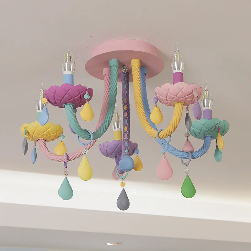 Afralia™ Macaron LED Ceiling Light for Children's Bedroom Decoration