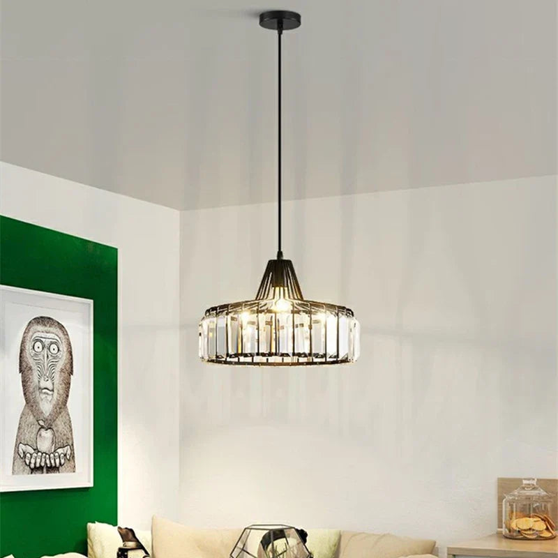 Afralia™ Black LED Pendant Chandelier for Kitchen Dining Room, Modern Nordic Design