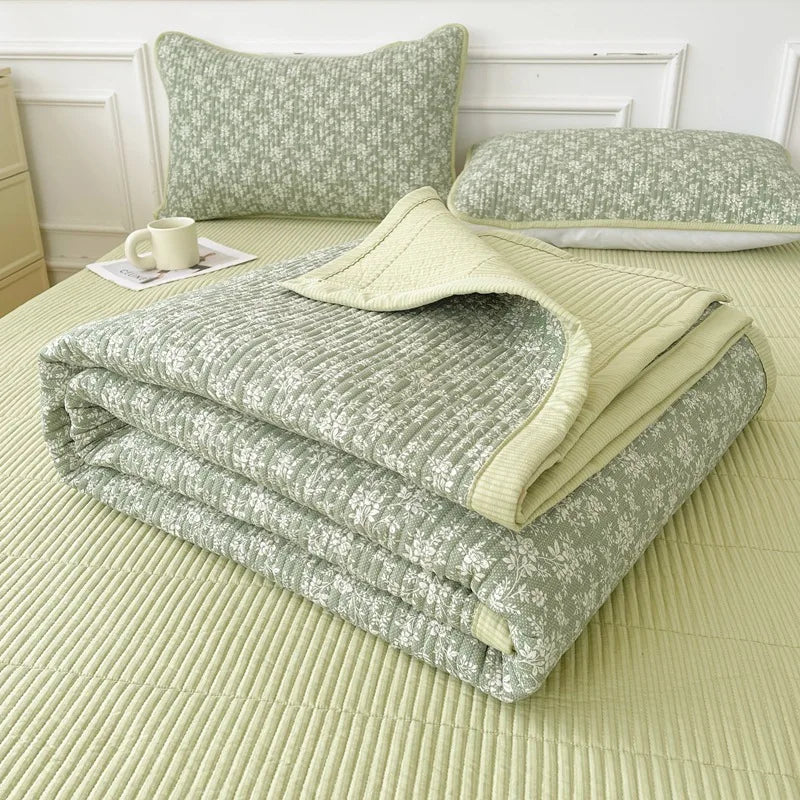 Afralia™ Cartoon Small Fresh Washed Cotton Bed Sheets Bedspread