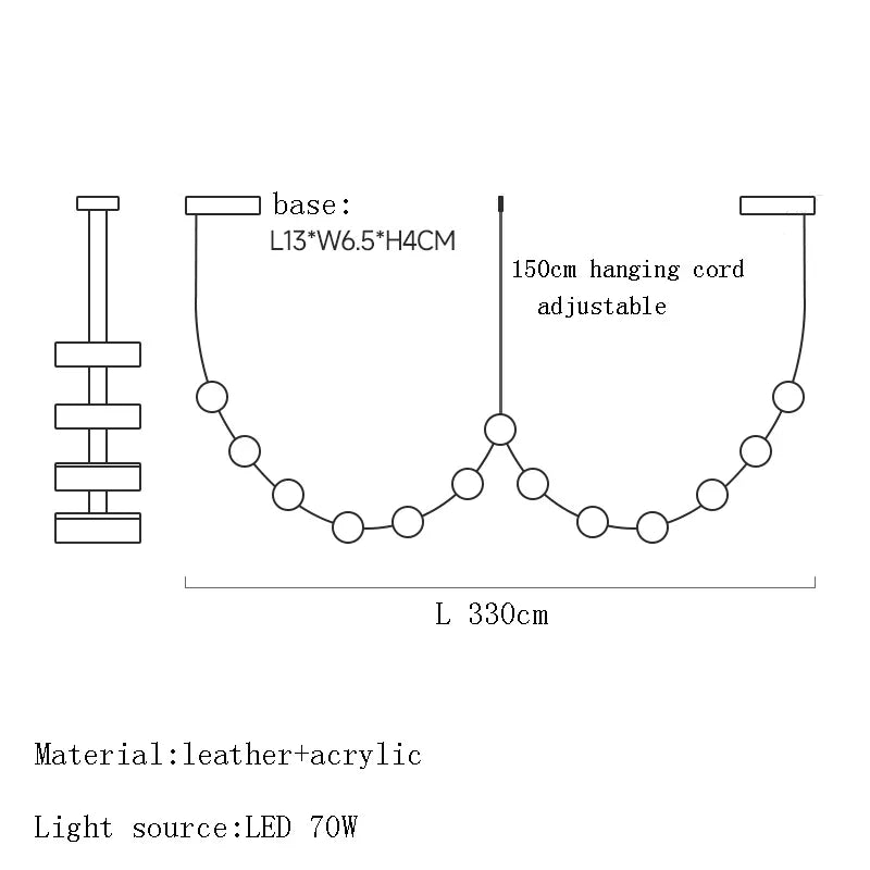 Afralia™ Black Leather Pendant Light for Dining Room Home Decor