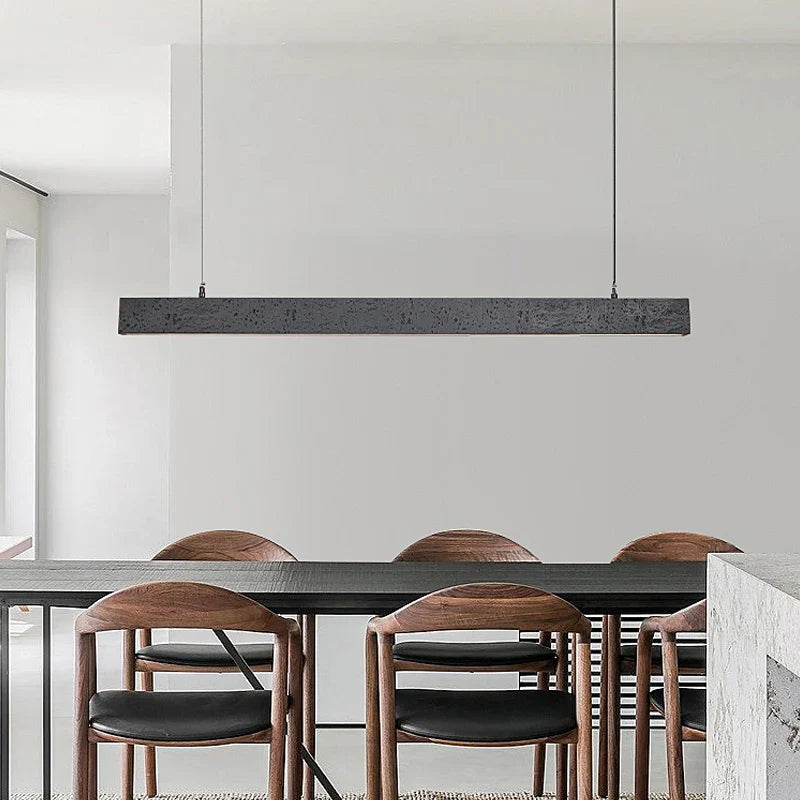 Afralia™ Wabi Sabi Led Strip Pendant Lights - Nordic Minimalist Dining Room Chandelier