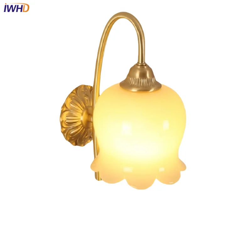 Afralia™ Copper LED Wall Sconce - Modern Nordic Bedroom Light Fixture