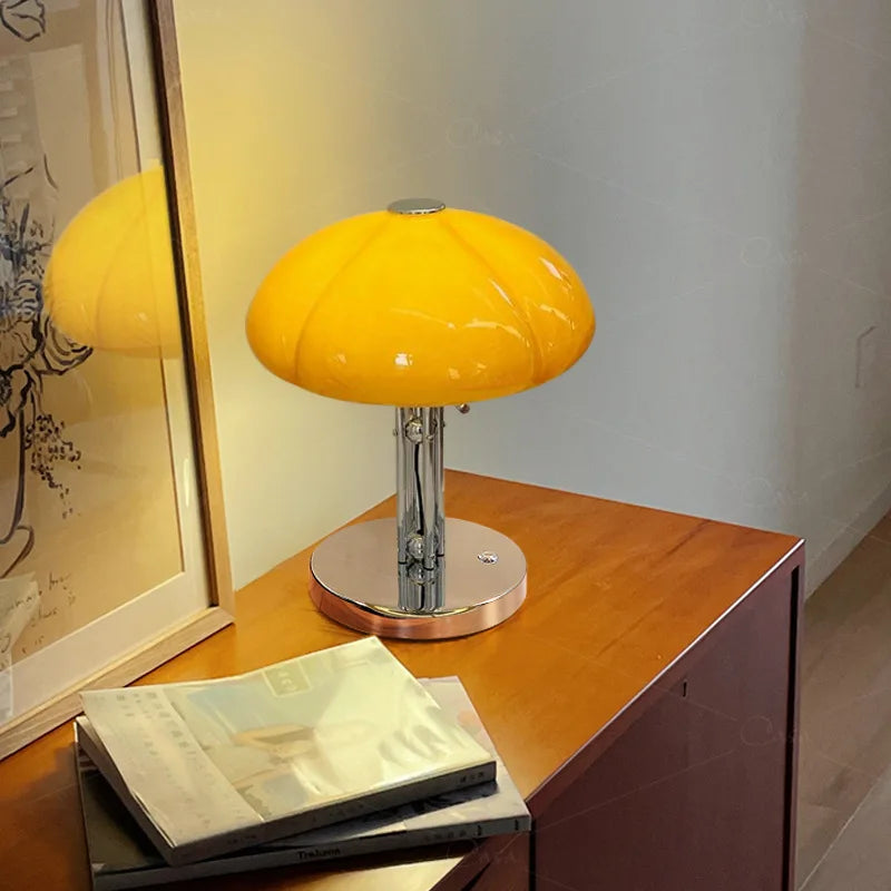 Afralia™ Mushroom Table Lamp: Medieval Bauhaus Design for Living Room, Study, and Decor