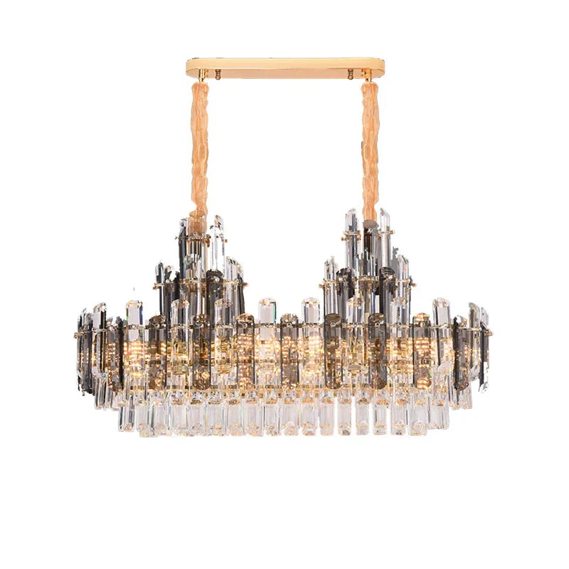Afralia™ Dimmable Crystal Chandelier Lighting for Living Room