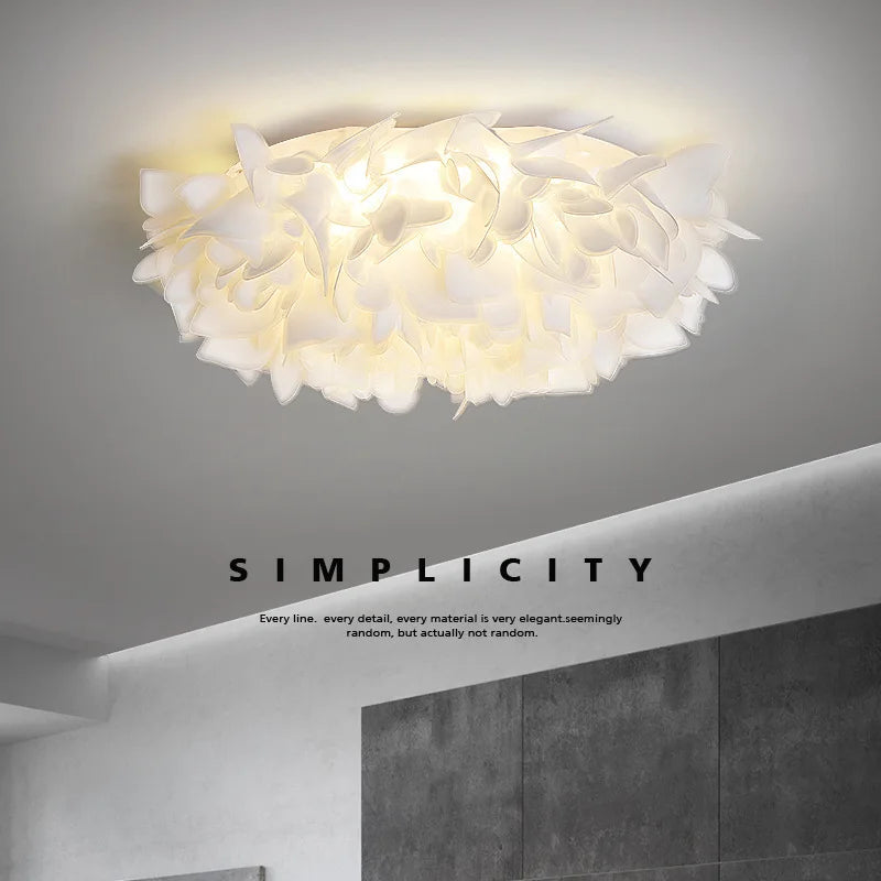 Afralia™ Luxury Petal Ceiling Lamp for Bedroom Foyer Dining Room Lighting