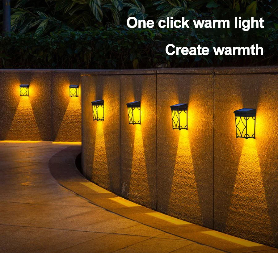 Afralia™ Solar Vintage Wall Light - 2 Modes LED Waterproof Fence Decor for Patio, Yard