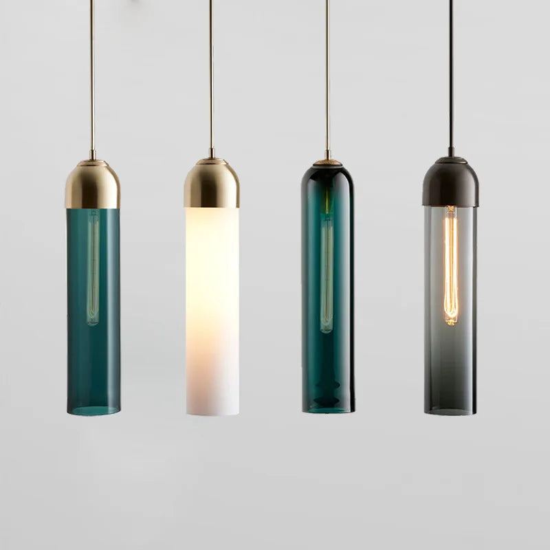 Afralia™ LED Glass Pendant Chandelier for Kitchen Restaurant Bar Decor