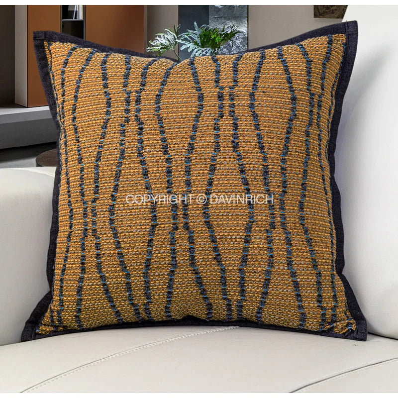 Afralia™ Cotton Hemp Geometric Throw Pillow Case 45x45cm Wabi Sabi Style Decorative Cover