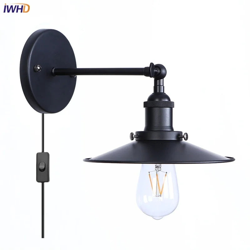 Afralia™ Vintage Plug In LED Wall Light Industrial Lamp Home Hotel Bathroom Mirror