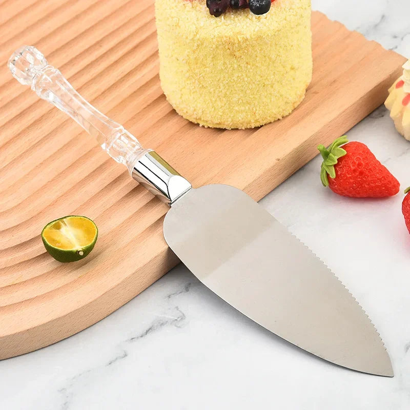 Afralia™ Wedding Cake Knife Set, Stainless Steel, Gold Silver, Baking Tool