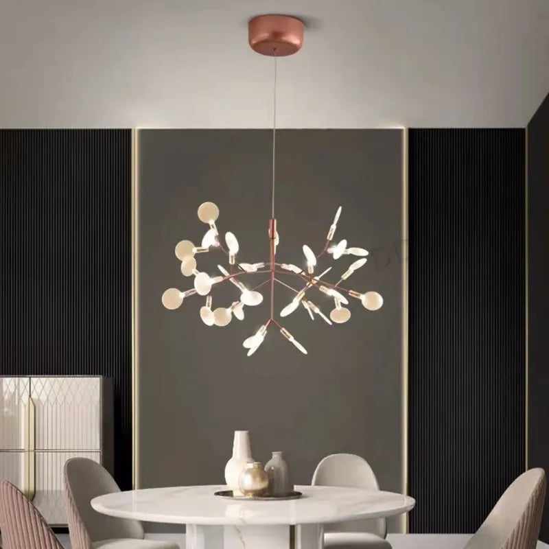 Afralia™ Firefly LED Branch Chandelier: Modern Nordic Luxury Lighting for Living Room and Kitchen