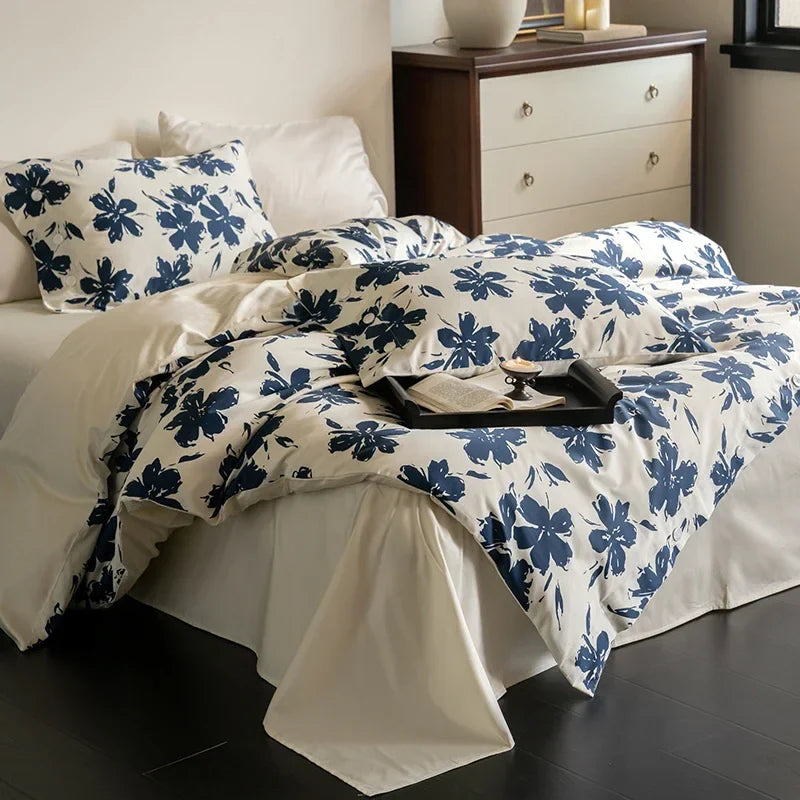 Afralia™ 100S Egyptian Cotton Bedding Set Queen King Euro Size Sheets Duvet Pillowcase