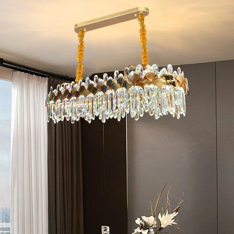 Afralia™ Crystal Pendant Light: Luxury Modern Simplicity for Restaurant, Bedroom, or Living Room