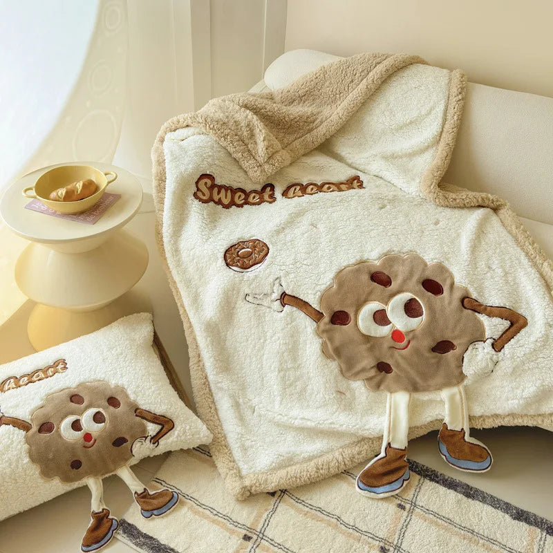 Afralia™ Cartoon Lamb Wool Blanket: Soft & Warm Sofa Cover for Autumn/Winter