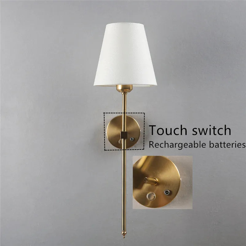 Afralia™ Gold Touch LED Wall Sconce for Home Restaurant Decor
