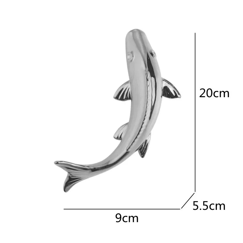 Afralia™ Ceramic Goldfish Lotus Leaf Wall Decoration Set