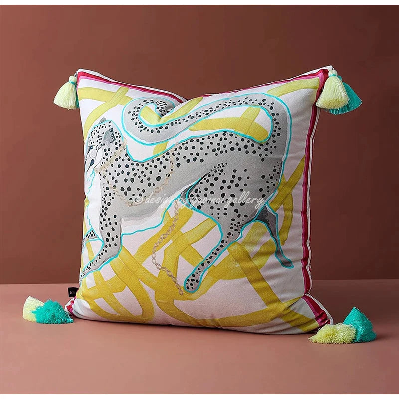 Afralia™ Geometric Rattan Velvet Throw Pillow Covers for Luxury Decor