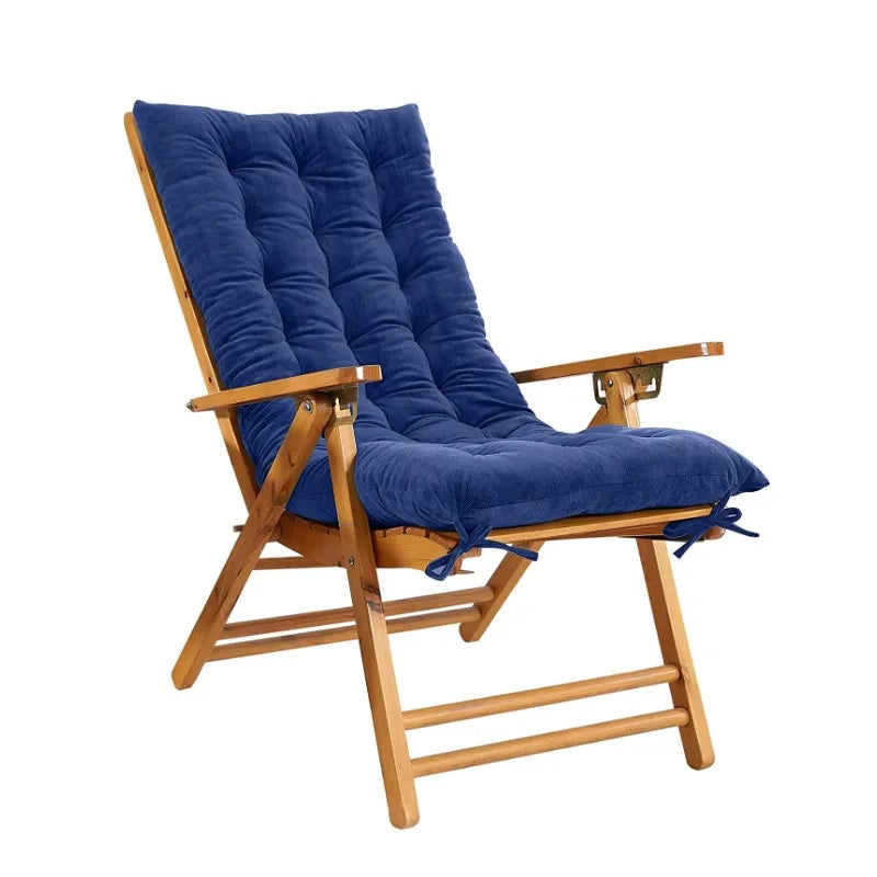 Afralia™ Rocking Chair Cushion with Ties Overstuffed Tufted Pillow for Indoor Outdoor Comfort.
