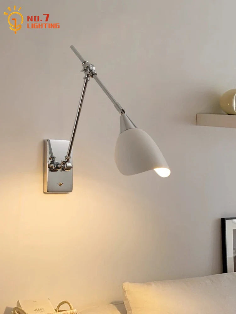 Afralia™ Bauhaus Vintage Swing Arm Wall Lamp LED E27 Foldable Sconce for Living Room