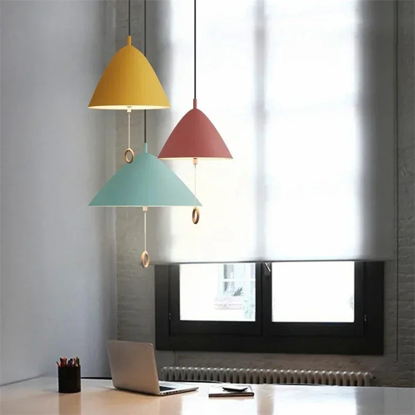 Afralia™ Designer Pendant Light for Dining Room & Bedroom, Pull Switch E27 Fixture
