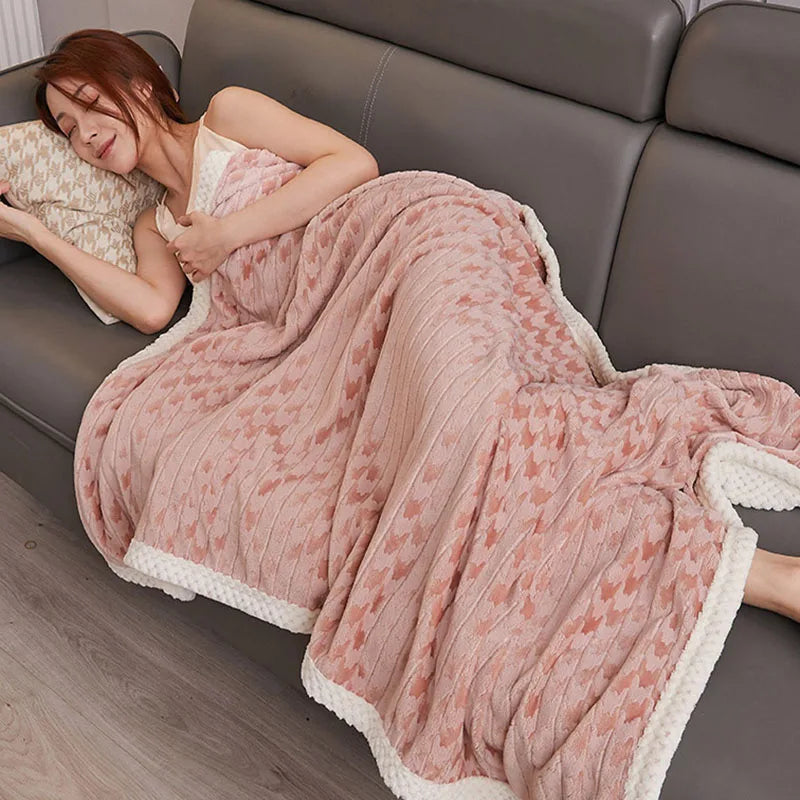 Afralia™ Milk Velvet Soft Shawl & Blanket - All-Season Plush Bedspread