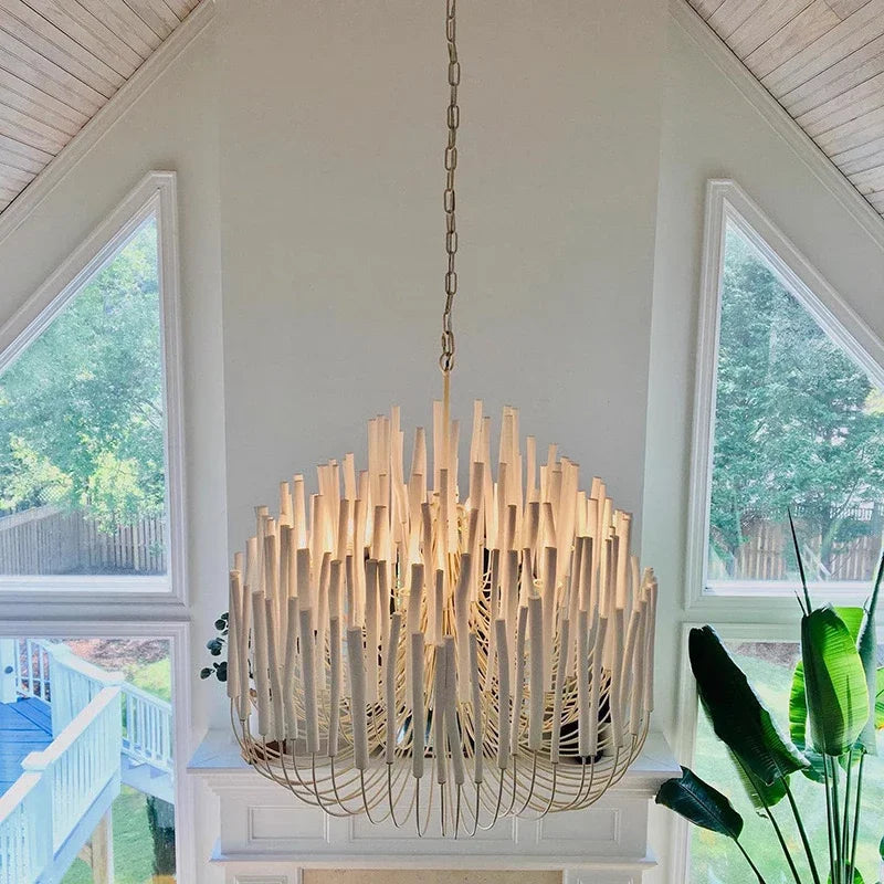 Afralia™ LogBranch Chandelier: Nordic Style Home Lighting for Living, Dining, or Bedroom decor.