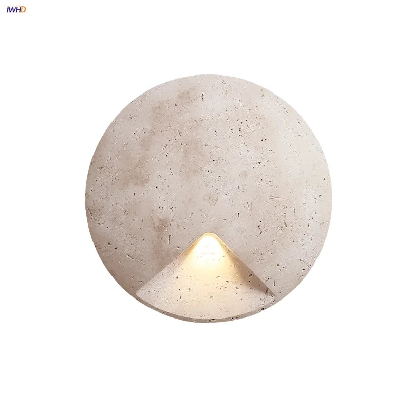 Afralia™ Nordic Yellow Stone LED Wall Lights for Modern Home Decor