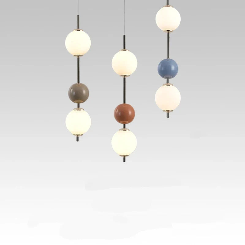 Afralia™ Glass Ball LED Pendant Light for Living Dining Bedroom