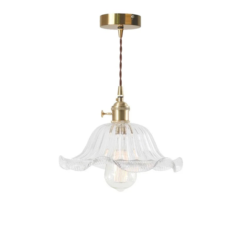Afralia™ Glass Flounce LED Pendant Light - Stylish Nordic Design