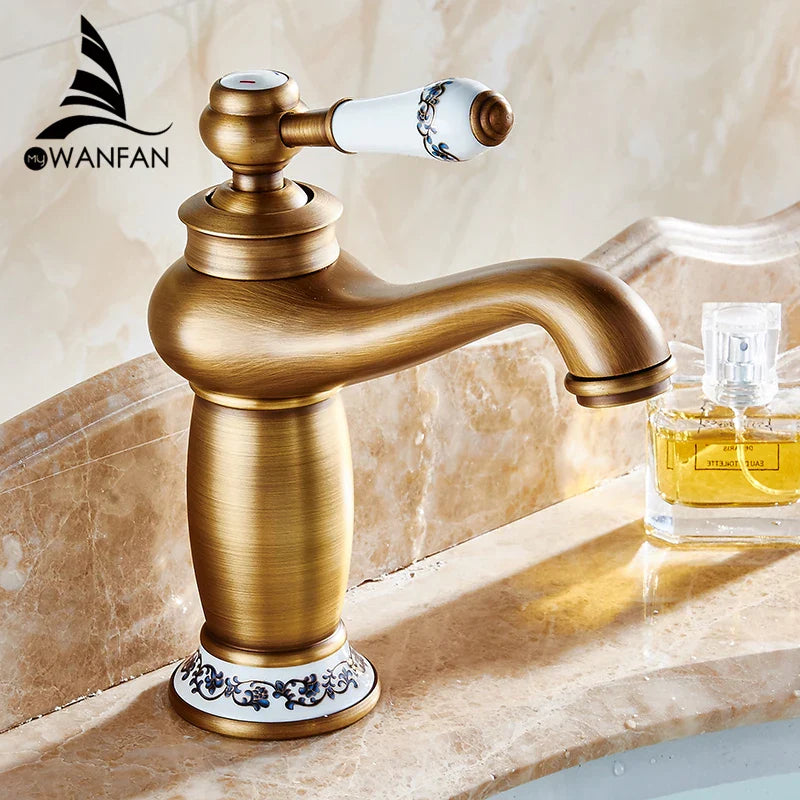 Afralia™ Brass Bathroom Basin Sink Faucet Water Mixer - M-16F
