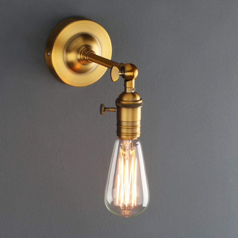 Afralia™ Permo Single Socket Wall Sconce Light with On/Off Switch Rotates 180 Degrees