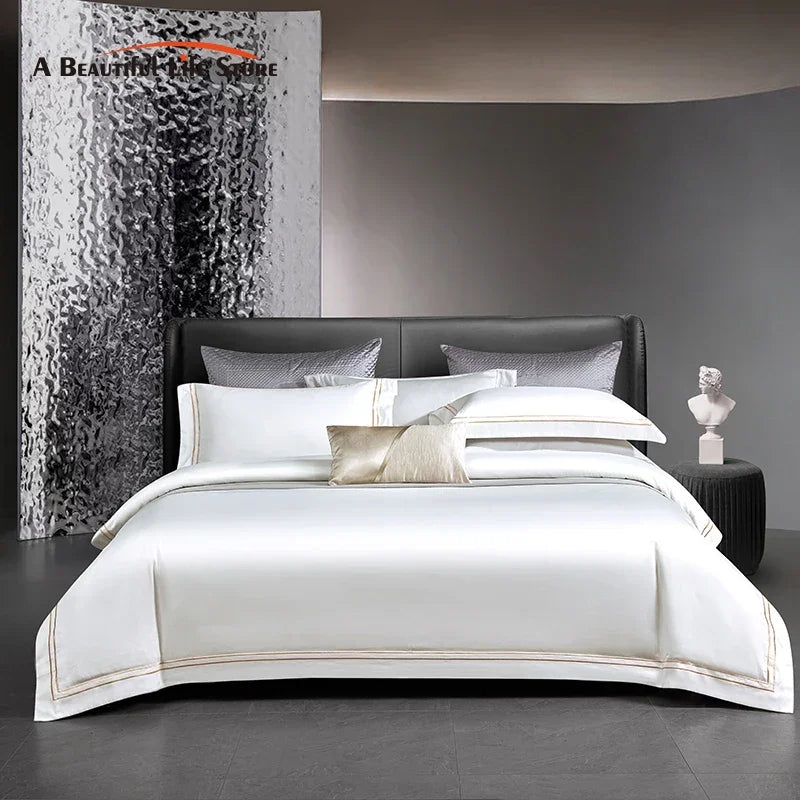 Afralia™ Luxury Hotel Style 1000TC Embroidery Bedding Set