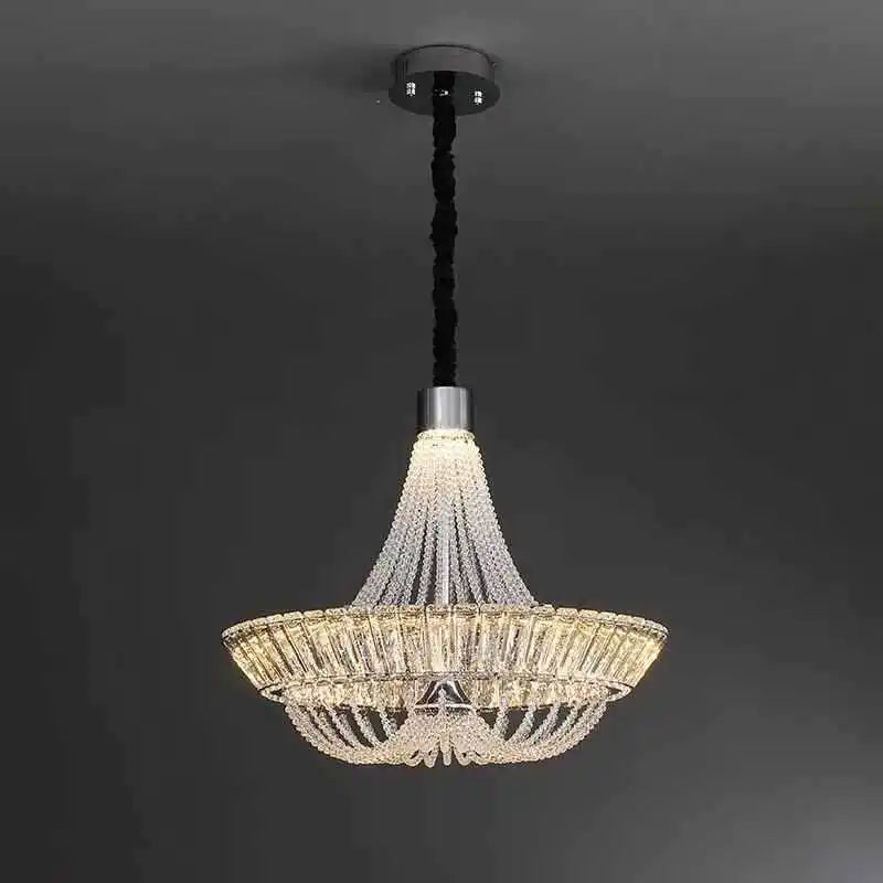Afralia™ Crystal Chandelier Chrome/Gold for Elegant Lighting in Living Room, Restaurant, Bedroom