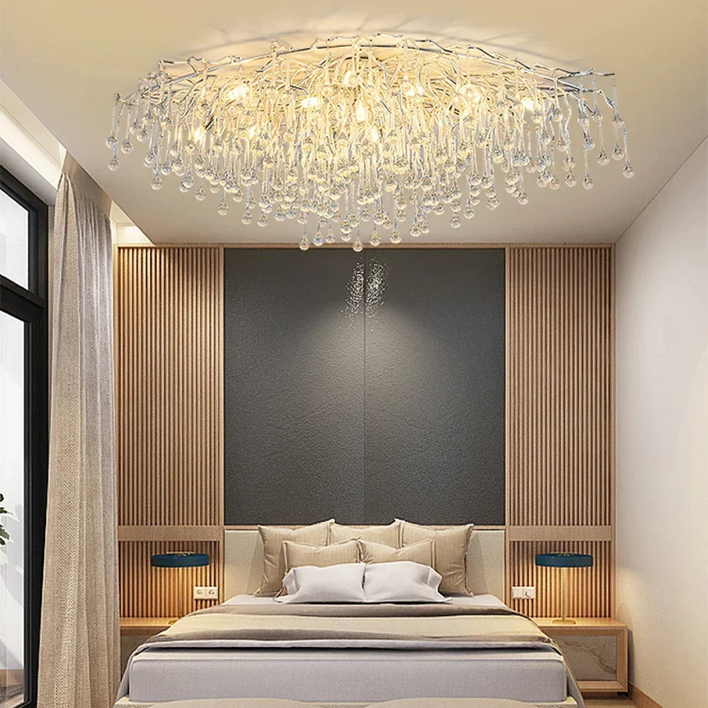 Afralia™ Modern Luxury LED Chandelier for Living Room - Nordic Style Hanging Ceiling Lamp