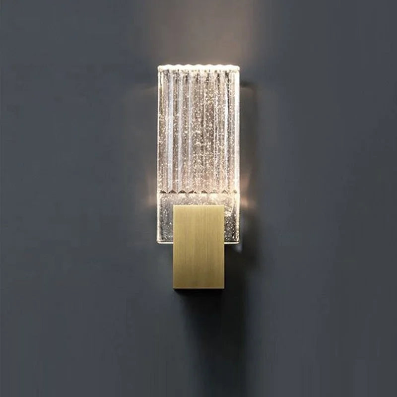 Afralia™ Gold Crystal Wall Light Luxury Modern K9 Crystal Interior Wall Lamp