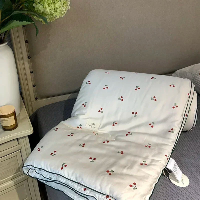 Afralia™ Cherry Lyocell Fiber Cooling Blanket for Child Adults