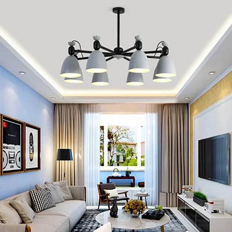 Afralia™ Macarone Wood Chandelier Pendant Lights for Modern Living Room & Bedroom Lighting