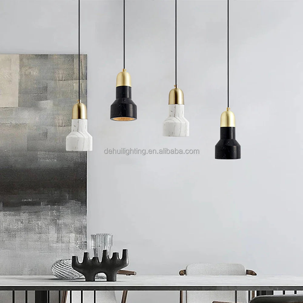 Afralia™ Nordic Marble Pendant Lights for Modern Minimalist Bedroom and Restaurant