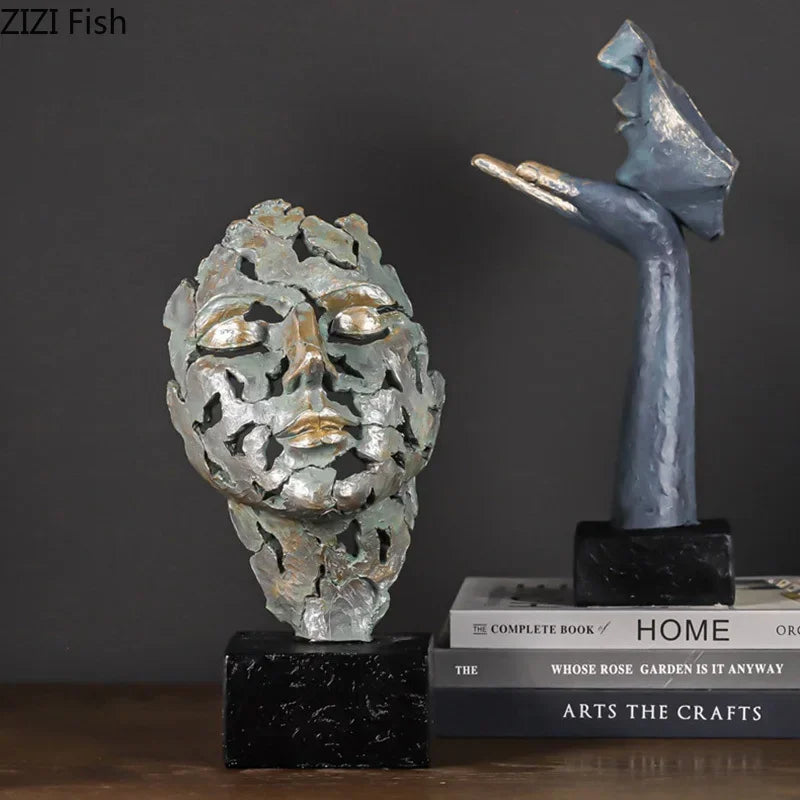Afralia™ Creative Thinker Modern Sculpture Decor Ornament for Desk and Room Aesthetics