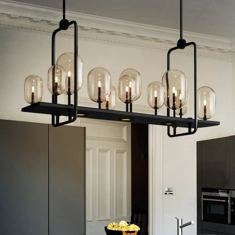Afralia™ Retro Kitchen Pendant Light | Modern Glass Industrial Hanging Lamp for Restaurant & Bar